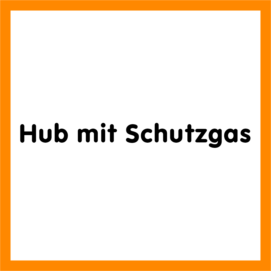 Symbol Hub mit Keramik