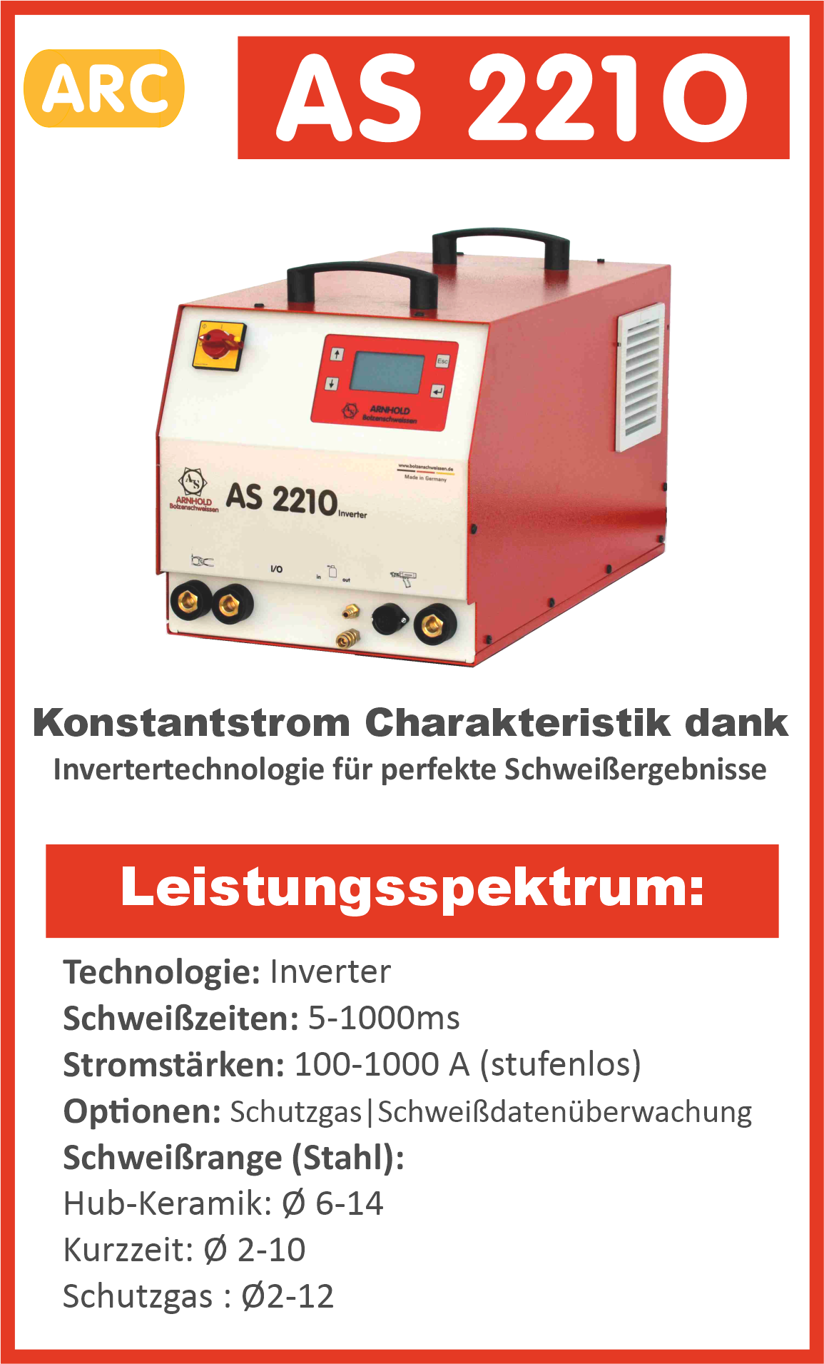 AS 2210 Inverter Bolzenschweißgerät