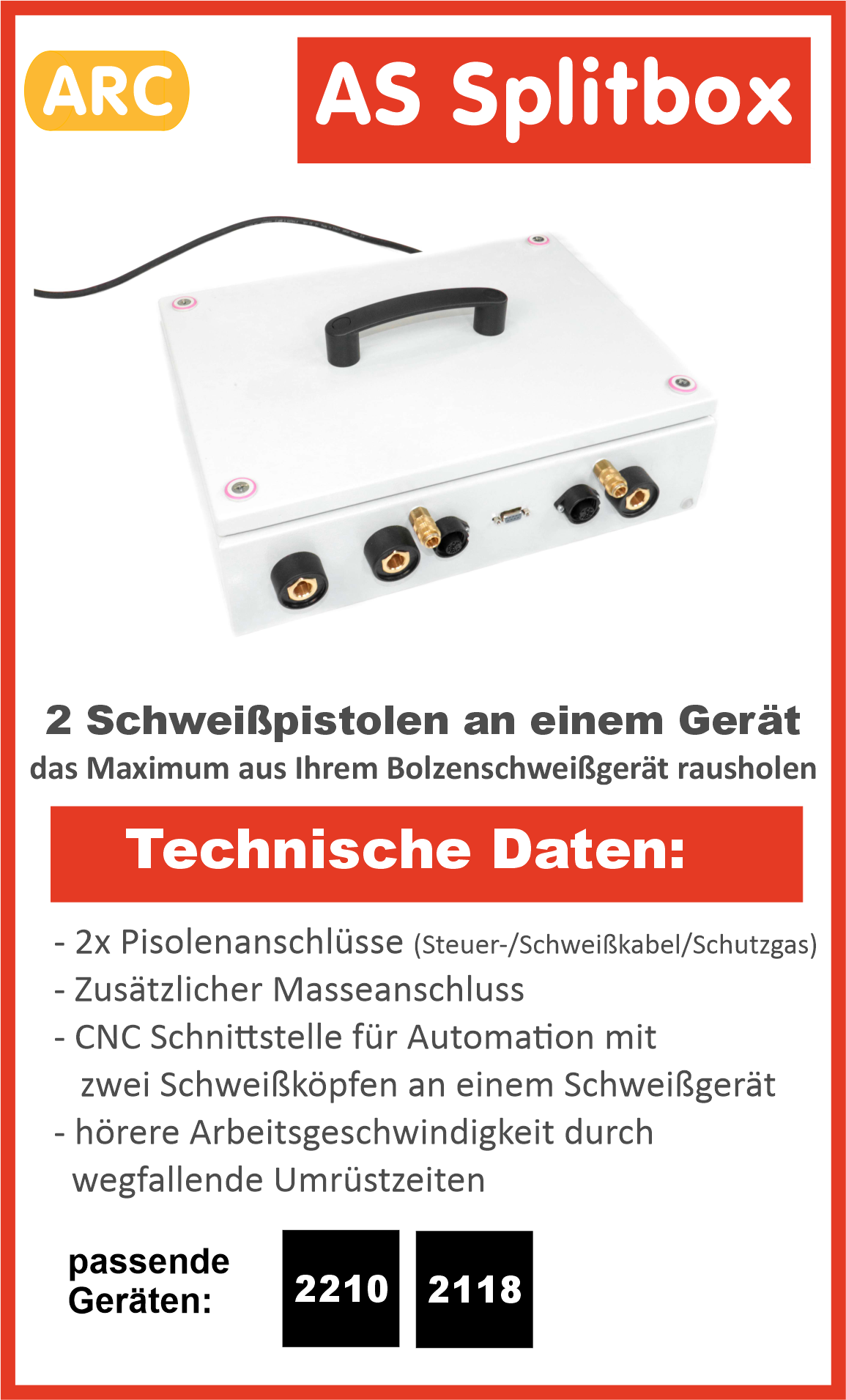 AS Bolzenschweißpistole Splitbox