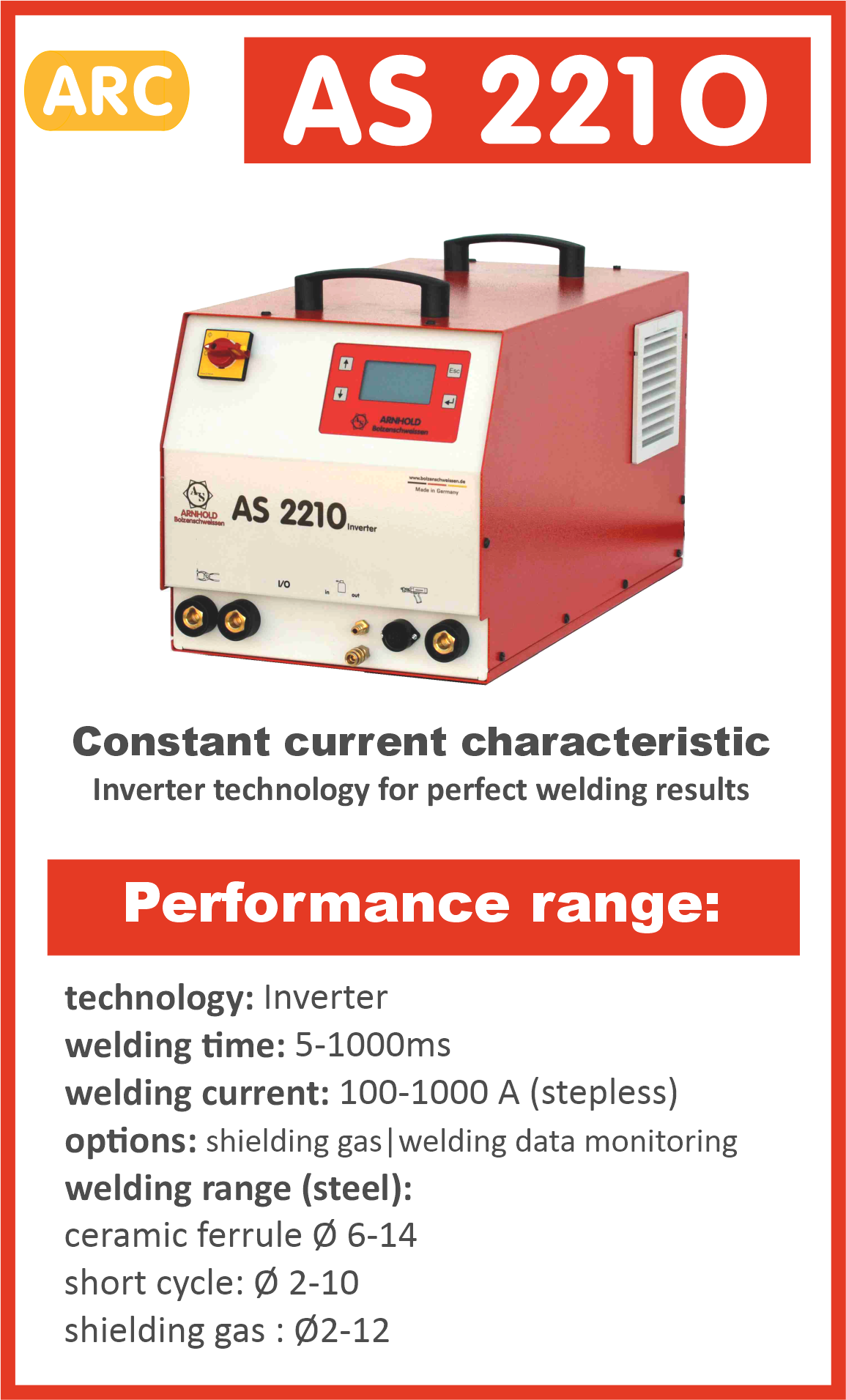AS 2210 Inverter Bolzenschweißgerät